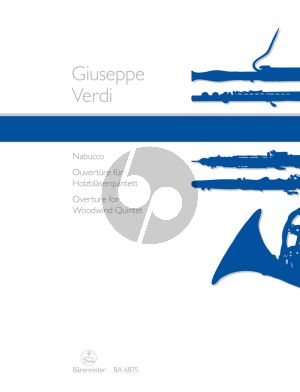 Verdi Nabucco Ouverture Woodwind Quintet (Parts) (Joachim Linckelmann)