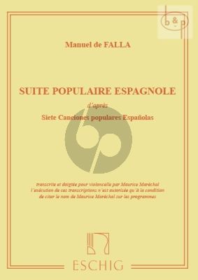 Suite Populaire Espagnole Violoncelle et Piano