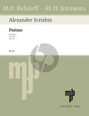 Scriabin Poeme Des-dur Op. 41 Klavier (1904)