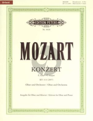 Mozart Konzert C-dur KV 314 (285d) Oboe-Klavier (Andreas Schenck) (Urtext) (Peters)