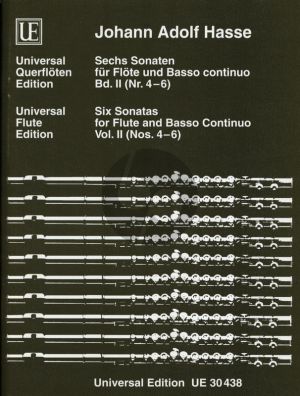 Hasse 6 Sonaten Op. 2 Vol.2 No. 4 - 6 Flöte und Bc (Braun-Petrenz)