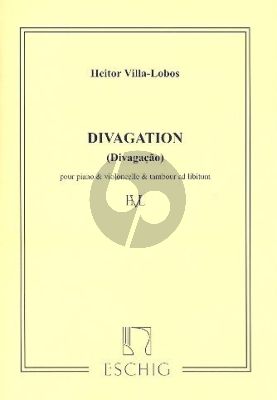 Villa-Lobos Divagation Violoncelle ou 2 Violoncelles-Piano (tambour ad lib.)