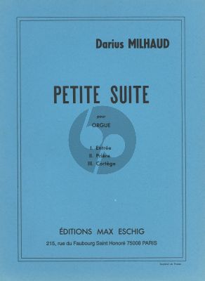 Milhaud Petite Suite Op.348 pour Orgue