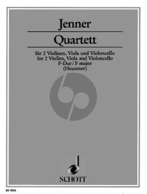 Jenner Quartet F-major 2 Vi.-Va.-Vc. (Score/Parts) (edited by Horst Heussner)