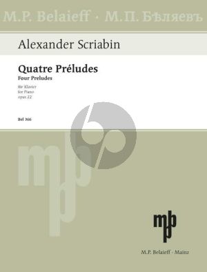 Scriabine 4 Preludes Op. 22 Klavier