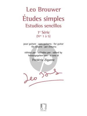Brouwer Etudes Simples / Estudios Sencillos Vol.1 (Nos.1 - 5) pour Guitare