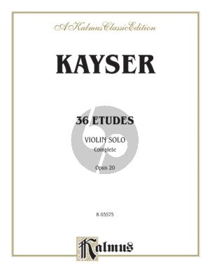 Kayser 36 Studies Op.20 Violin (Sandor)