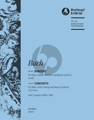 Bach Konzert d-moll nach BWV 1060 Oboe-Violine-Streicher-Bc (Partitur) (Klaus Hofmann)