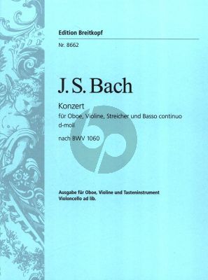 Bach Concerto d-minor after BWV 1060 Oboe-Violin-Bc (red.) (Siegfried Petrenz)