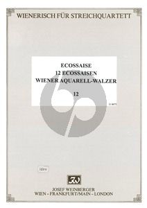 Wienerisch Vol.12 Schubert Ecossaise D.158 & 12 Ecossaises D.299 & Schmid Wieneraquarell-Walzer 2 Vi.-Va.-Vc. (Stimmen)