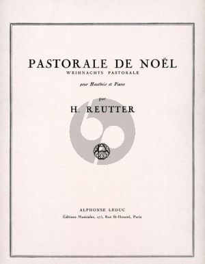 Reutter Pastorale de Noel Hautbois et Piano