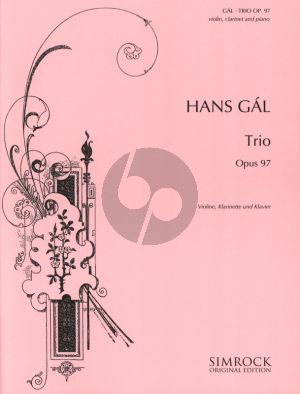 Gal Trio Op. 97 Clarinet [Bb]-Violin and Piano (Score/Parts)