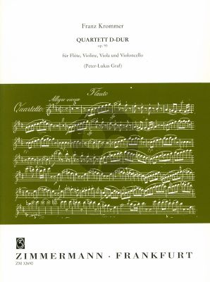 Krommer Quartett D dur Op.93 Flöte-Violine-Viola und Violoncello (Part./Stimmen) (Peter-Lukas Graf)