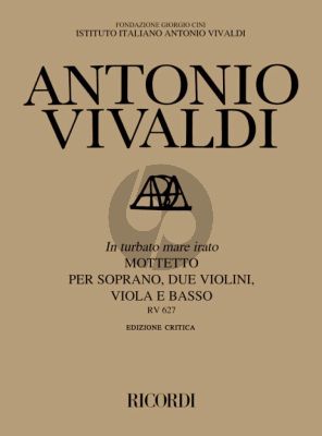 Vivaldi In turbato mare irato RV 627 Soprano-2 Violins-Viola and Basso (Score)