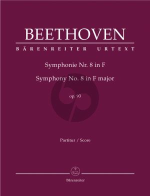 Beethoven Symphony No.8 F-major Op.93 Full Score (edited by Jonathan Del Mar)