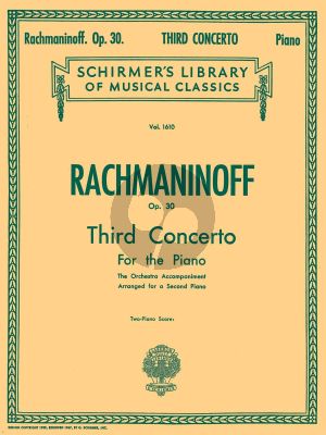 Rachmaninoff Concerto No. 3 d-minor Op. 30 Piano and Orchestra (piano reduction)