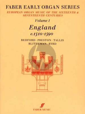 Album Early Organ Series Vol.1 England c.1510 - c.1590 for Organ (European Organ Music of the 16th & 17th Centuries)