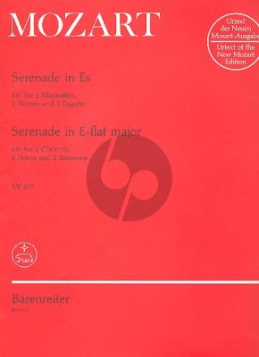 Mozart Serenade KV 375 Es-dur (2 Clar.[Bb]-2 Horns[Eb] 2 Bsns) (Parts) (edited by Leeson and Neal)