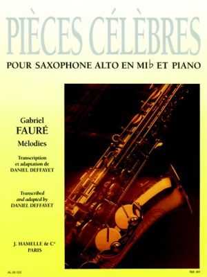 Faure Pièces célèbres Saxophone Alto-P iano