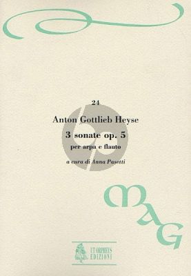 Heyse 3 Sonatas Op.5 Flute and Harp (Score/Parts) (edited by Anna Pasetti)