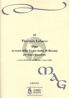 Labarre Duo su Temi della Gazza Ladra di Rossini Harp and Piano (Score/Parts)