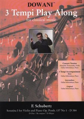 Schubert Sonatina D-major Op.137 No.1 D.384 Violin (Solo Part-CD) (Dowani)