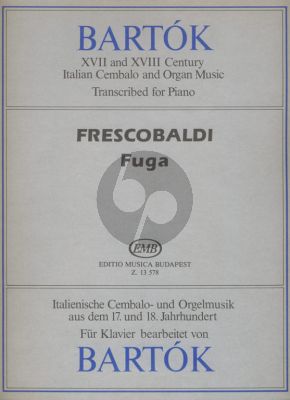 Frescobaldi Fuga g-minor Piano solo (edited by Bela Bartok)