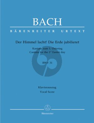 Bach J.S. Kantate BWV 31 Der Himmel Lacht! Die Erde jubilieret Vocal Score (The Heavens laugh, the earth exults in gladness BWV 31) (German / English)