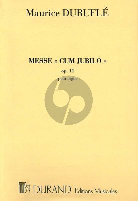 Durufle Missa Cum Jubilo Op.11 partie d'Orgue (baryton solo, choeur de barytons, orchestre et orgue)