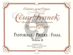 Franck Oeuvres Completes Vol. 2 pour Orgue (Marcel Dupre)