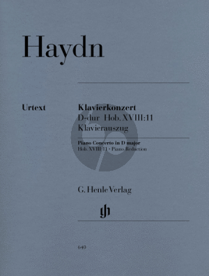 Haydn Concerto D-major Hob.XVIII:11 (Piano-Orch.) Piano Reduction (edited by Wackernagel and Cadenzas by Sonja Gerlach) (Henle-Urtext)