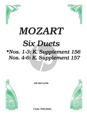 Mozart 6 Duets Op.75 Vol.1 2 Flutes
