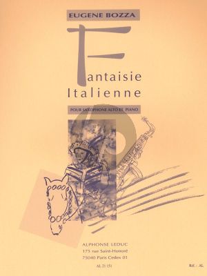 Bozza Fantaisie Italienne Saxophone Alto-Piano