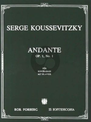 Koussevitzky Andante Op. 1 No. 1 Kontrabass und KIavier