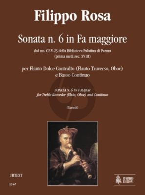 Rosa Sonata No. 6 F-major Treble Recorder (Flute or Oboe) and Bc (edited Valeria Tarsetti)