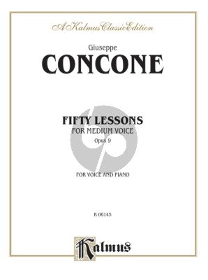 Concone 50 Lessons Op.9 Medium Voice