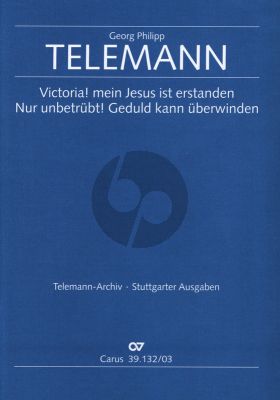 Telemann Victoria! mein Jesus ist erstanden TVWV 1:1746 Bass Stimme-Trompete-Violine-Viola und Bc (Klavierauszug) (Klaus Hofmann)