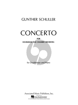 Schuller Concerto Double Bass-Chamber Orchestra Double Bass Solo Part