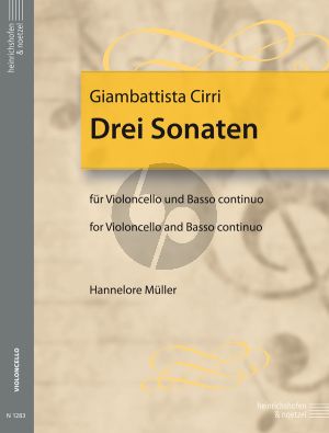 Cirri 3 Sonaten Violoncello-Bc (Hannelore Muller)