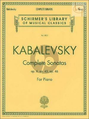 Kabalevsky 3 Sonatas Op.6 , Op.45 and Op.46 Piano solo