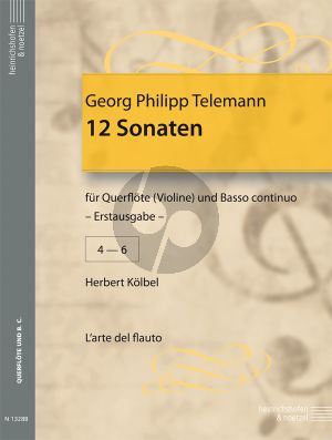 Telemann 12 Sonaten Vol.2 No.4-6 fur Flote [oder Violine] und Bc (Herausgeber Herbert Kolbel) (Erstausgabe)