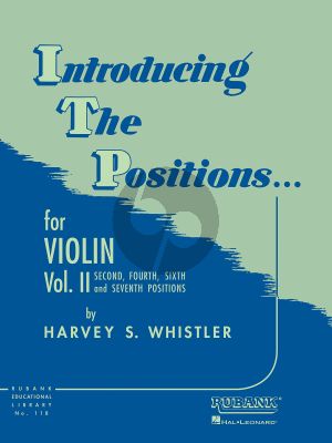 Whistler Introduction to the Positions Vol.2 Violin (Second , Fourth , Sixth and Seventh Positions)