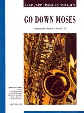Go Down Moses 4 Saxophones (AATB) (Score/Parts) (transcr. Frank Reinshagen)