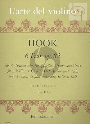 6 Trios Op.83 Vol.2 (No.4 - 6) (3 Violins [3 Flutes])