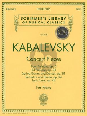 Kabalevsky Concert Pieces for Piano solo