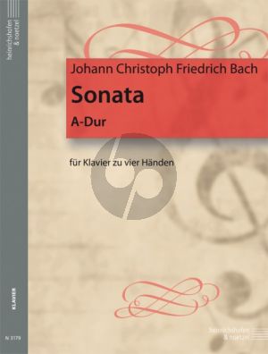 Bach Sonate A-dur Klavier zu 4 Hde (ed. Willi Hillemann)