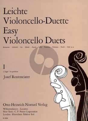 Rentmeister Leichte Violoncello Duette Vol.1 2 Violoncellos