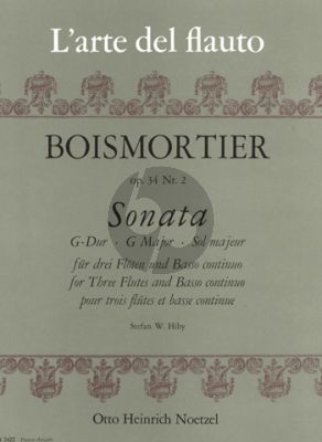 Sonata G-dur Op.34 No.2 (3 Flöten[3 Altblfl.-Bc)