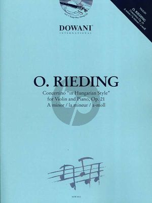 Rieding Concertino a-minor Op.21 (Hungarian Style) Violin-Piano (1 - 3 pos.) (Bk-Cd) (Dowani)