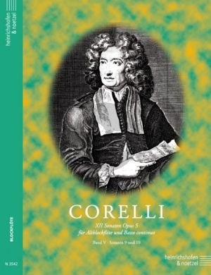 Corelli 12 Sonaten Op.5 Vol.5 (No.9-10 C-dur/G-dur) fur Altblockflote und Bc (Herausgegeben von Martin Nitz)